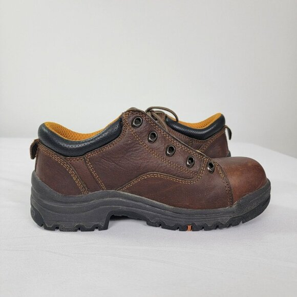 Timberland Pro Womens Titan 63189 Brown Alloy Toe Work Boots Size 7M Leather - Picture 10 of 11